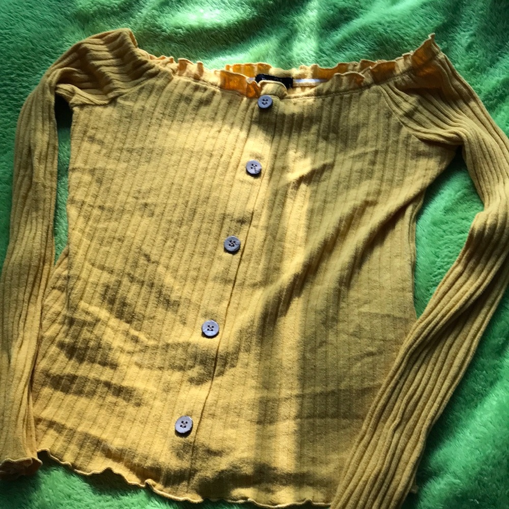 Rue 21 marigold yellow off the shoulder top